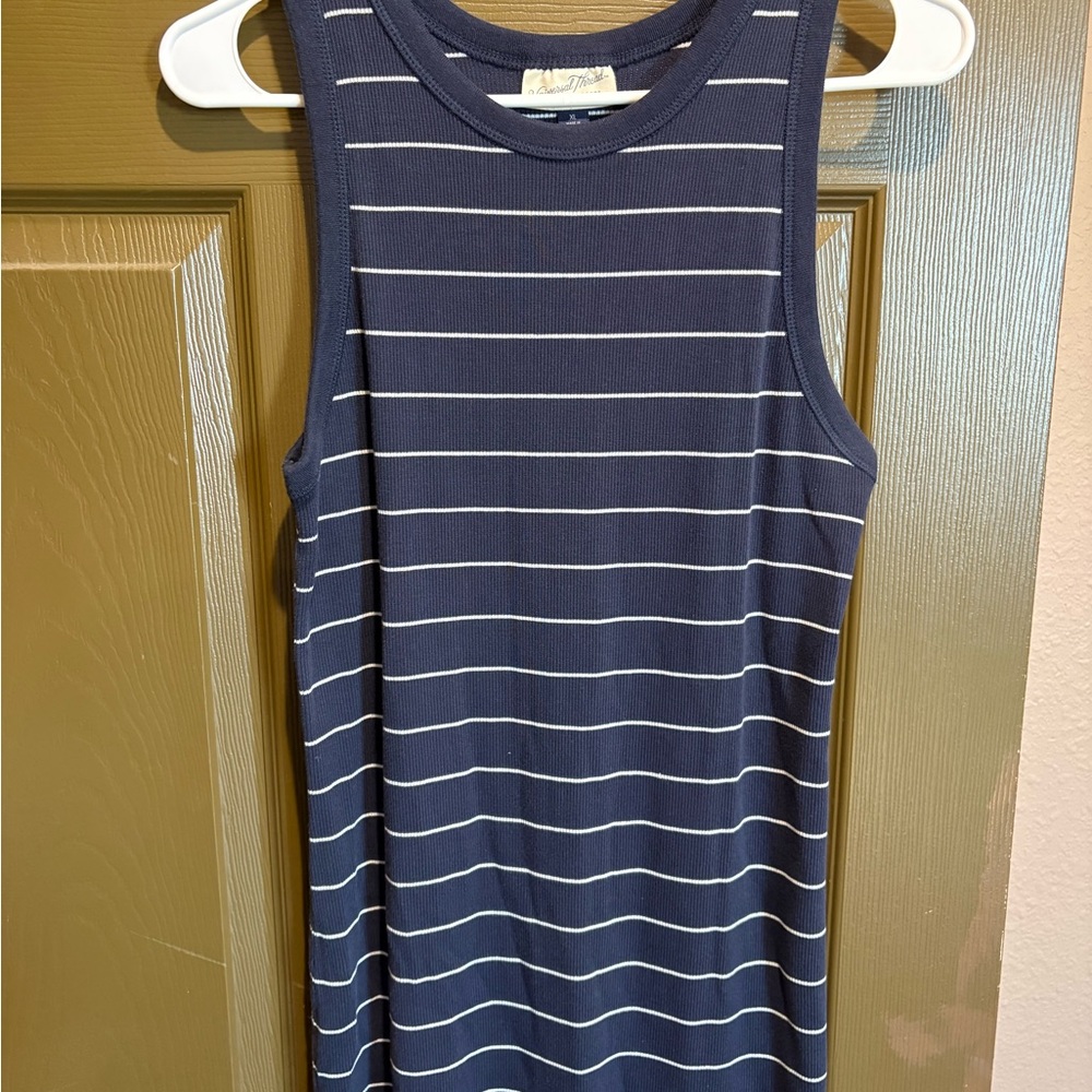 Universal Thread Navy Striped Sleeveless Tank Dress